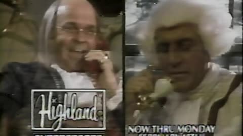 February 1988 - Washington's Birthday Sale at Highland Appliance