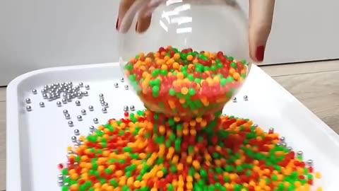 Tower of Plastic and Steel Beads (Oddly Satisfying)