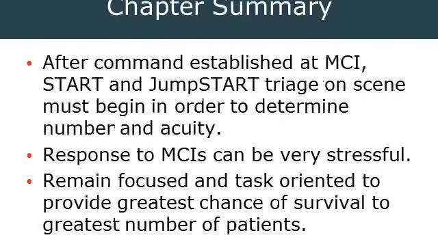 AEMT Ch 33 Trauma Systems and Incident Command