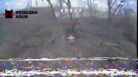 The FPV drone destroys the occupier at the moment it lays a mine.