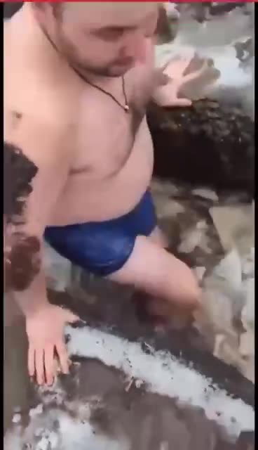 Winter bathing/ammo recovery Ukrainian style
