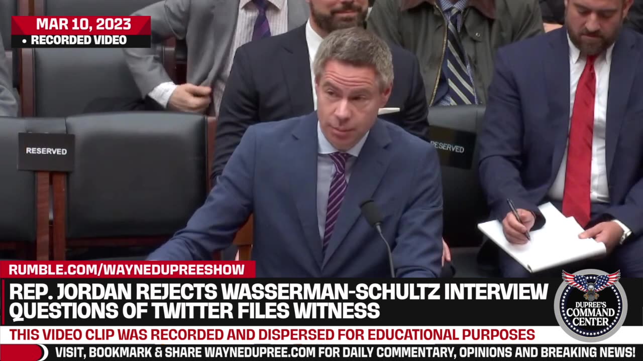 Jordan, Wasserman-Schultz At Odds During Questioning Of Twitter Files Witnesses