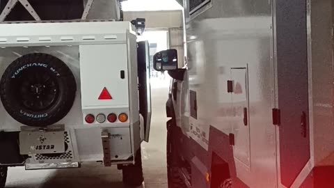 Driving Mengshi Pick Up Truck Camper On Njstar Rv Assembly Line