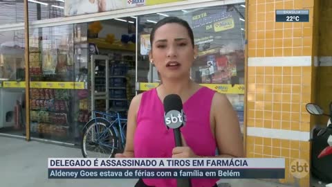 Delegado é assassinado a tiros em Farmácia | SBT Brasil (29/10/22)