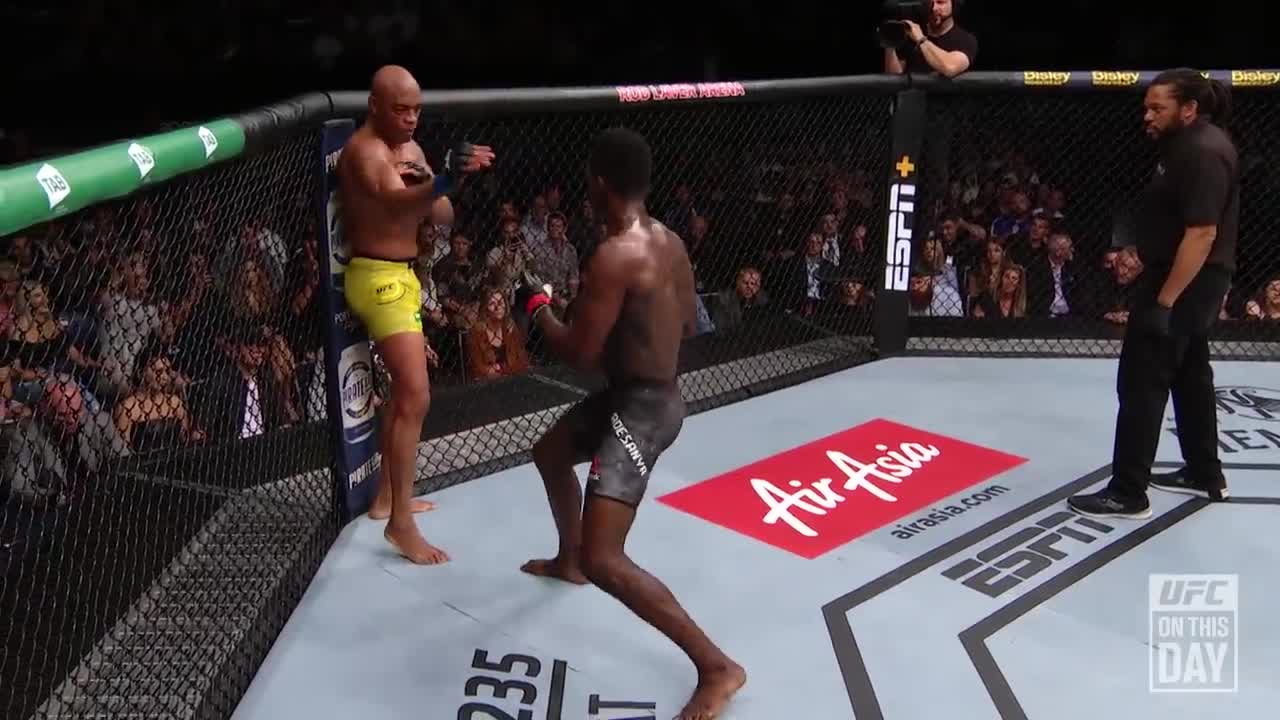 Israel Adesanya and Anderson Silva Cross Paths | UFC 234, 2019 | On This Day