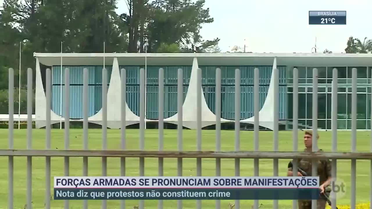 Forças Armadas condenam excessos em manifestações | SBT Brasil (11/11/22)