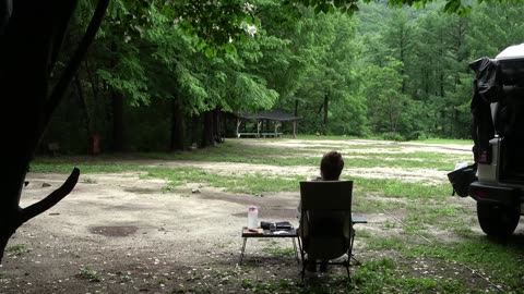 Solo camping soaked in rainstorm Real heavy rain Relaxing deep sleep ASMR