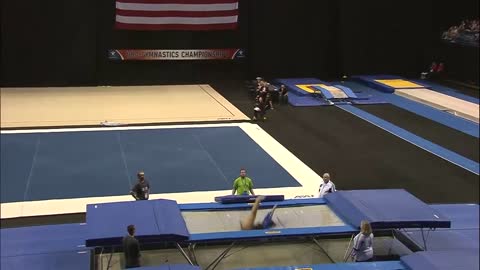 Hally Piontek - Trampoline Routine 1 - 2017 USA Gymnastics Championships