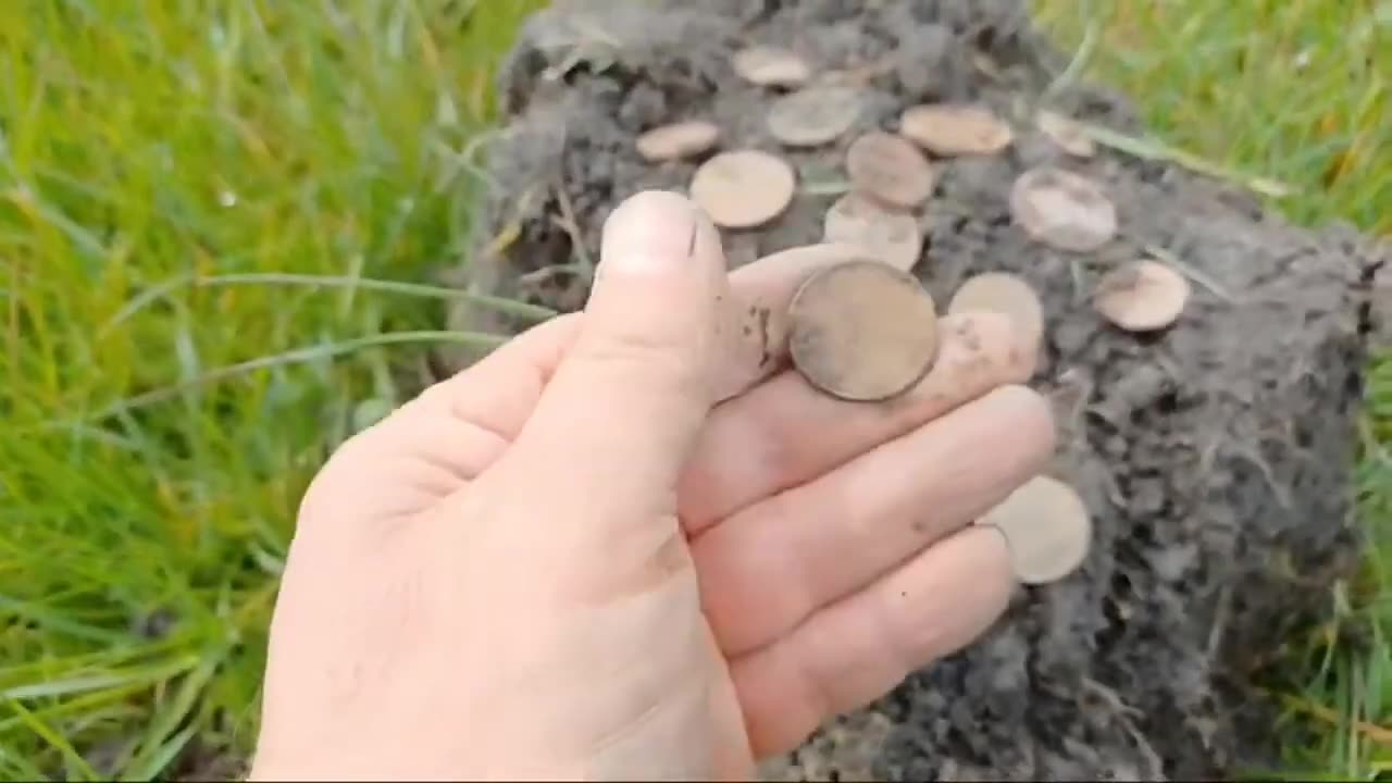 Metal Detecting & Found a Hoard of Coins