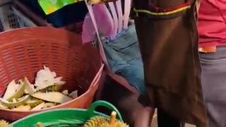 Durian Cutting Skills _ Thai Street Food _shorts-xEQhsht5gEo