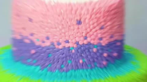 #shorts Colorful Birthday Cake Decorating Idea (2)