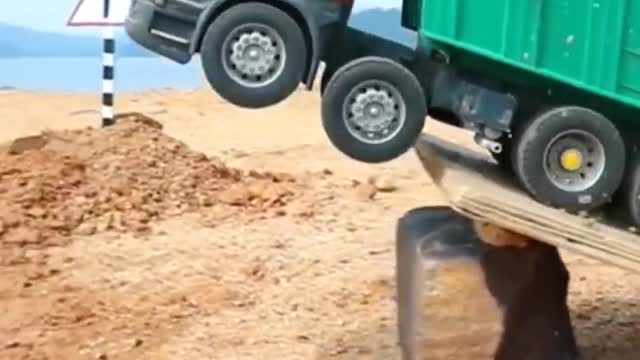 Truck Jump Big Pit _ #shorts #viralvideo #yt20