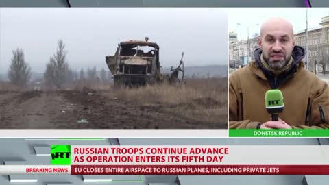 Russian troops continue advance as operation enters 5th day