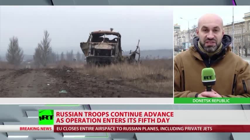 Russian troops continue advance as operation enters 5th day