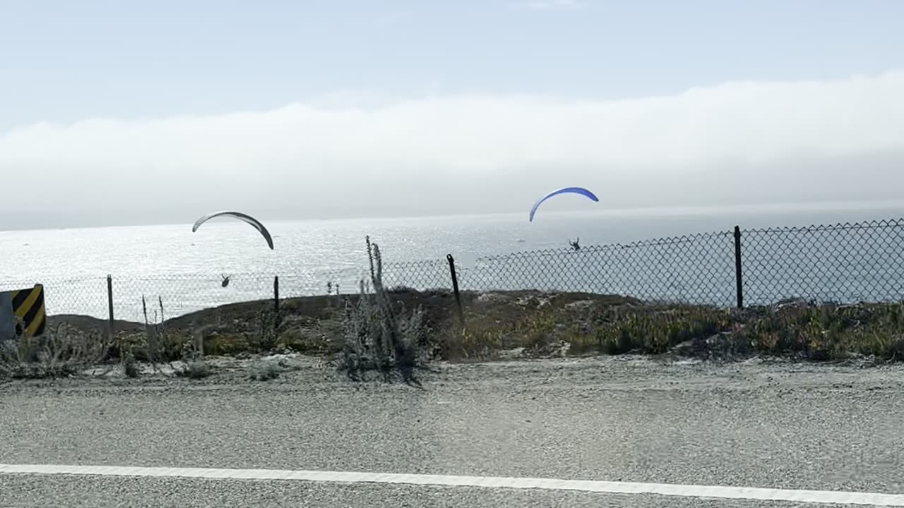 Paragliders in Seaside, CA