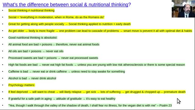 What's difference between social & nutrition thinking?