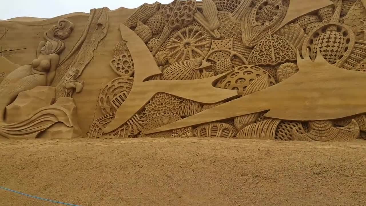 Sandcastle Sculptors Create Works of Art in Denmark