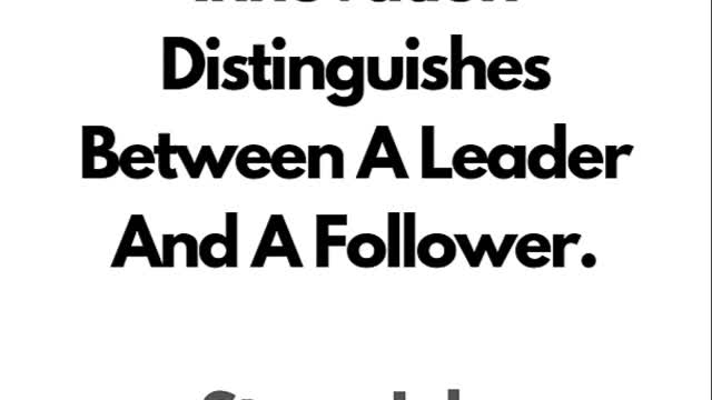 Daily Motivation 🔥 Steve Jobs On Difference Between A Leader And Follower 🔥 #shorts 🔥 #motivation