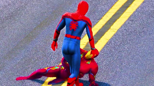 GTA V BATMAN KIDNAPS IRON MAN SPIDER-MAN SAVES 😲 #shorts
