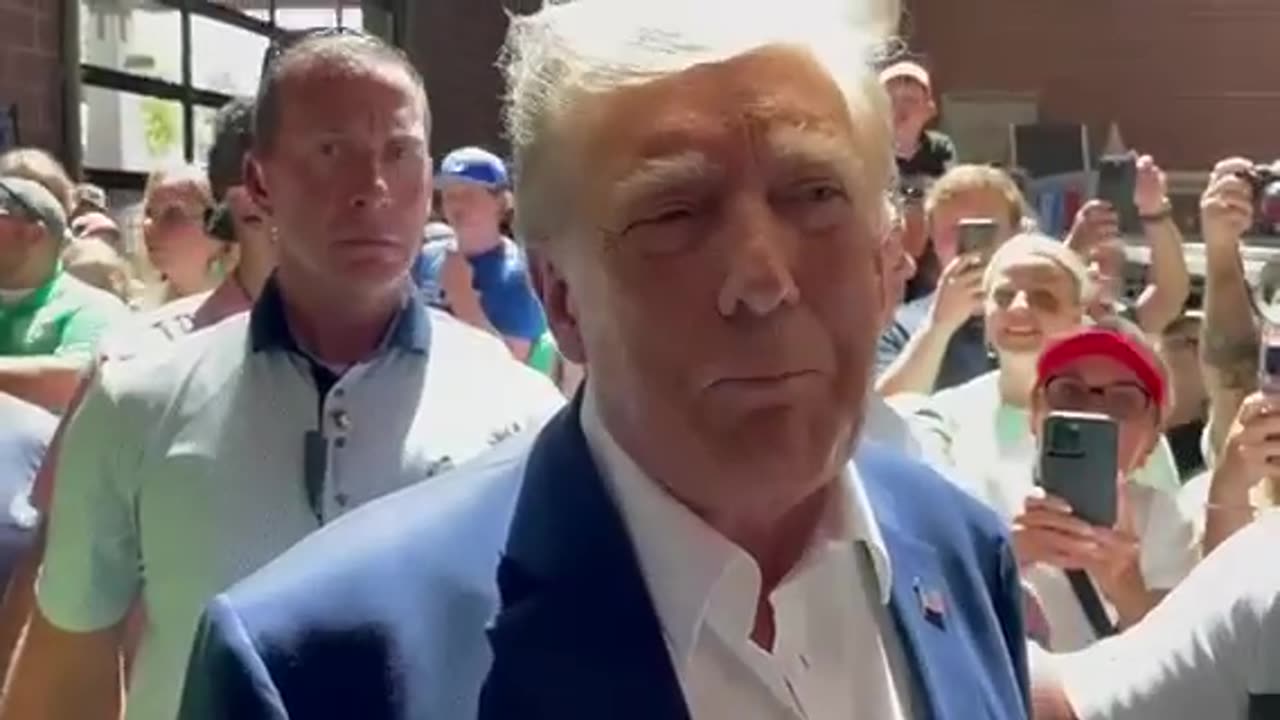 Former President, Donald Trump at the Iowa State Fair on Saturday