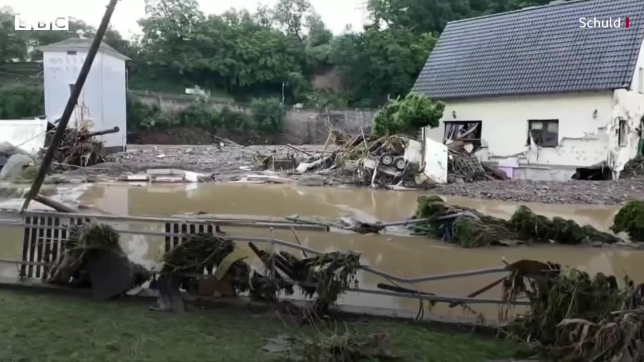 Dozens killed as Germany floods collapse buildings and submerge cars - BBC News