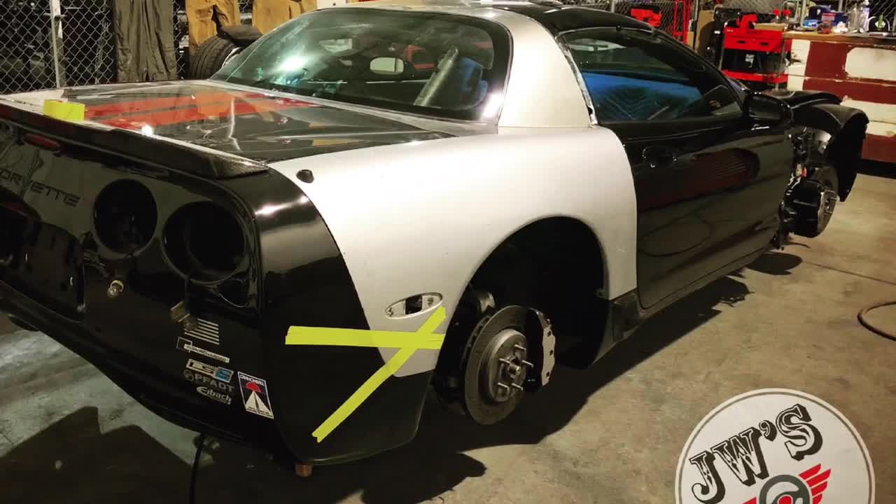 C5 Corvette conversion to a Z06 Targa and full repaint. Part # 3