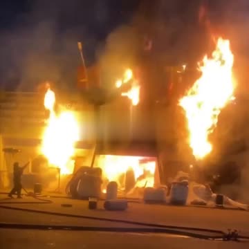 Construction Site is Burning in the Moscow Suburbs