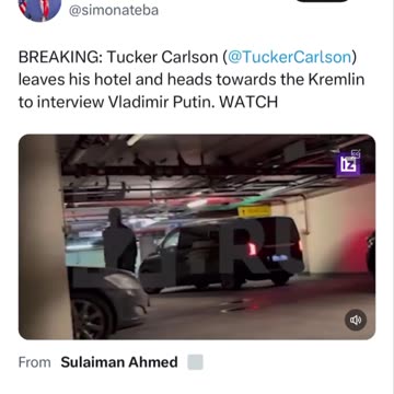 Tucker Carlson In Route To Interview Putin 😎