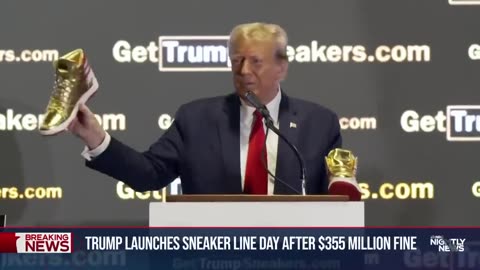 Trump promotes sneaker line after after order to pay more than $30 million in civil fraud trial