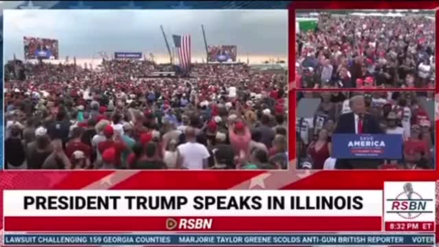 Trump uses a hand towel to soak up sweat in the rally due to high humidity