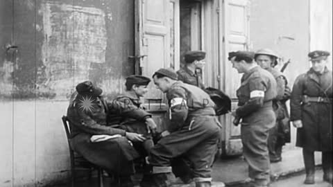 British Medical corpsmen attend to German prisoners in Italy