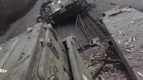 Ukrainian armored vehicles at war with off-roads