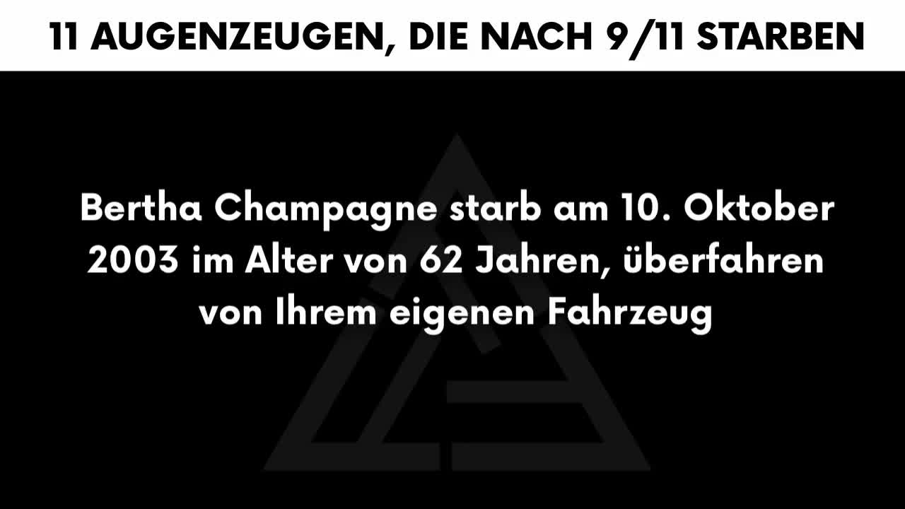 11 Augenzeugen die nach 9/11 starben