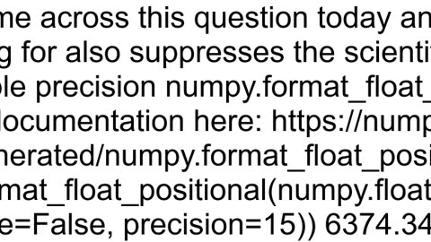 Printing numpyfloat64 with full precision