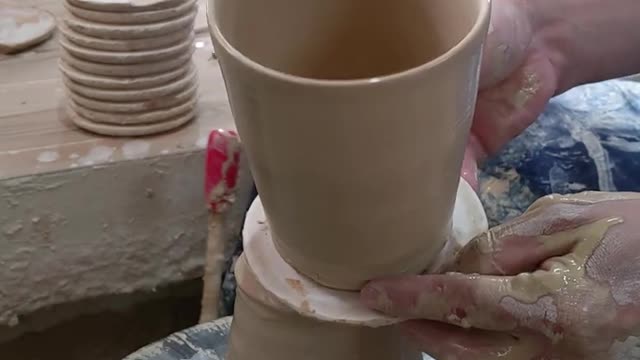 How to make a cup Part 1 (Japanese pottery) #shorts