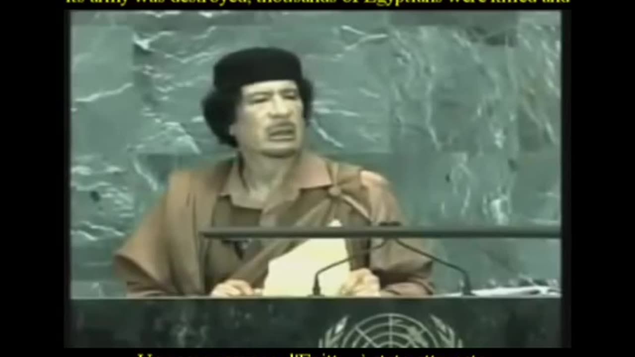 When Qaddafi Did this He became a Target because he exposed the UN.