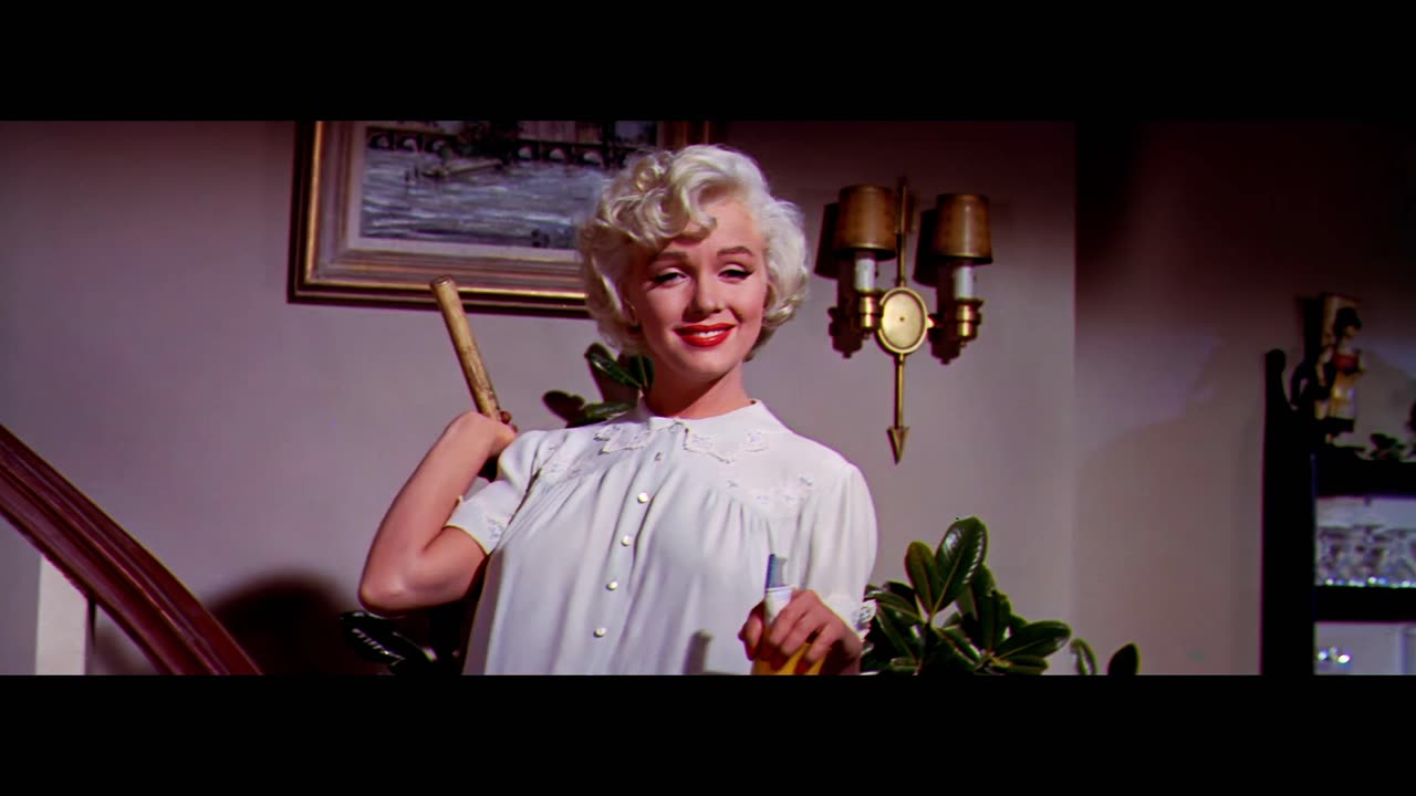 The Seven Year Itch 1955 Marilyn Monroe Talking in the Apartment remastered 4k