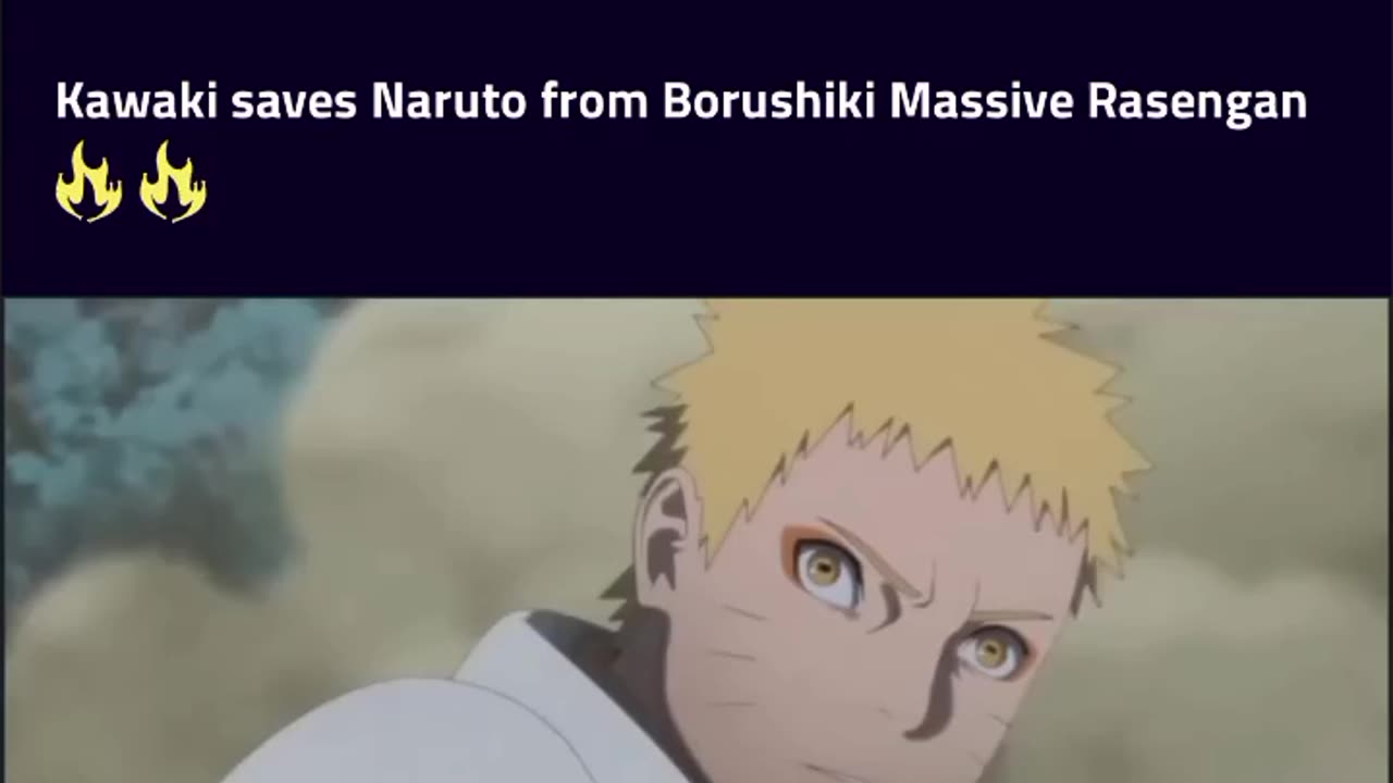 Kawaki Saves Naruto From Boruto Massive Rasengan