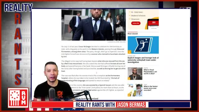 Media & Big Tech Suppressing UFC Legend Conor McGregor Legal Troubles - Jason Bermas