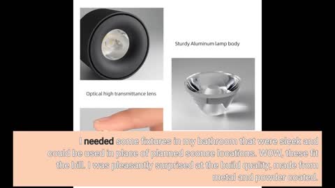 a Aisilan 4 Packs Black Square LED Ceiling-Overview