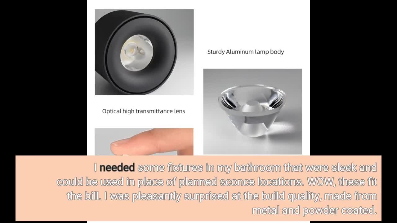 a Aisilan 4 Packs Black Square LED Ceiling-Overview