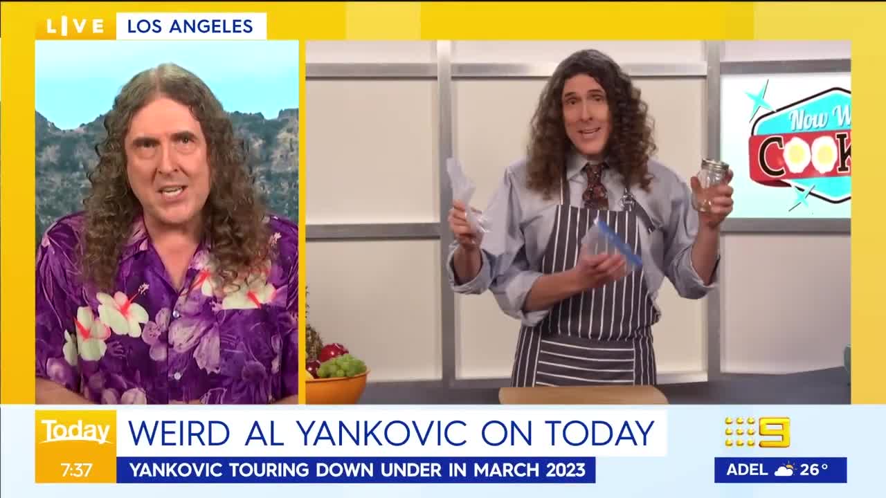 Accidental innuendo has Weird Al in stitches | Today Show Australia