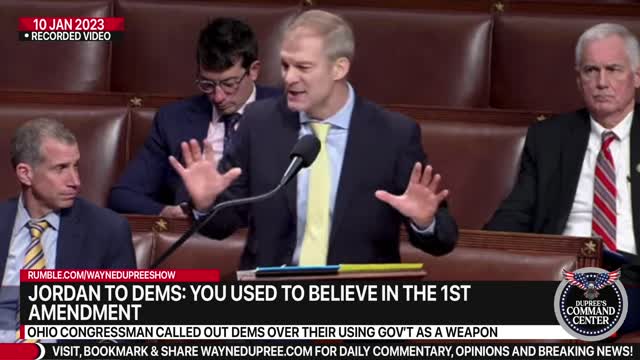 Rep. Jim Jordan Slams Using Government Agencies As A Weapon