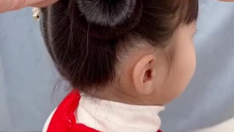 Awh cute hair buns D with fur
