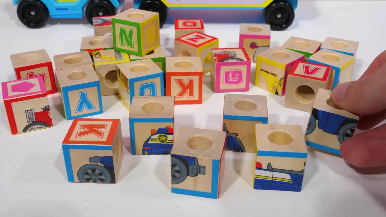 Best ABC Learning Toy Video for Toddlers! Paw Patrol Letter Blocks for Kids!