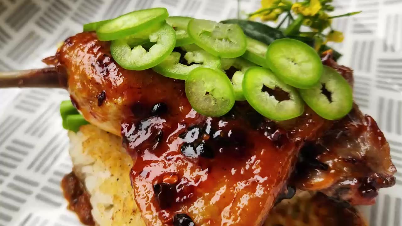 Duck Confit with Chile and Honey Glaze