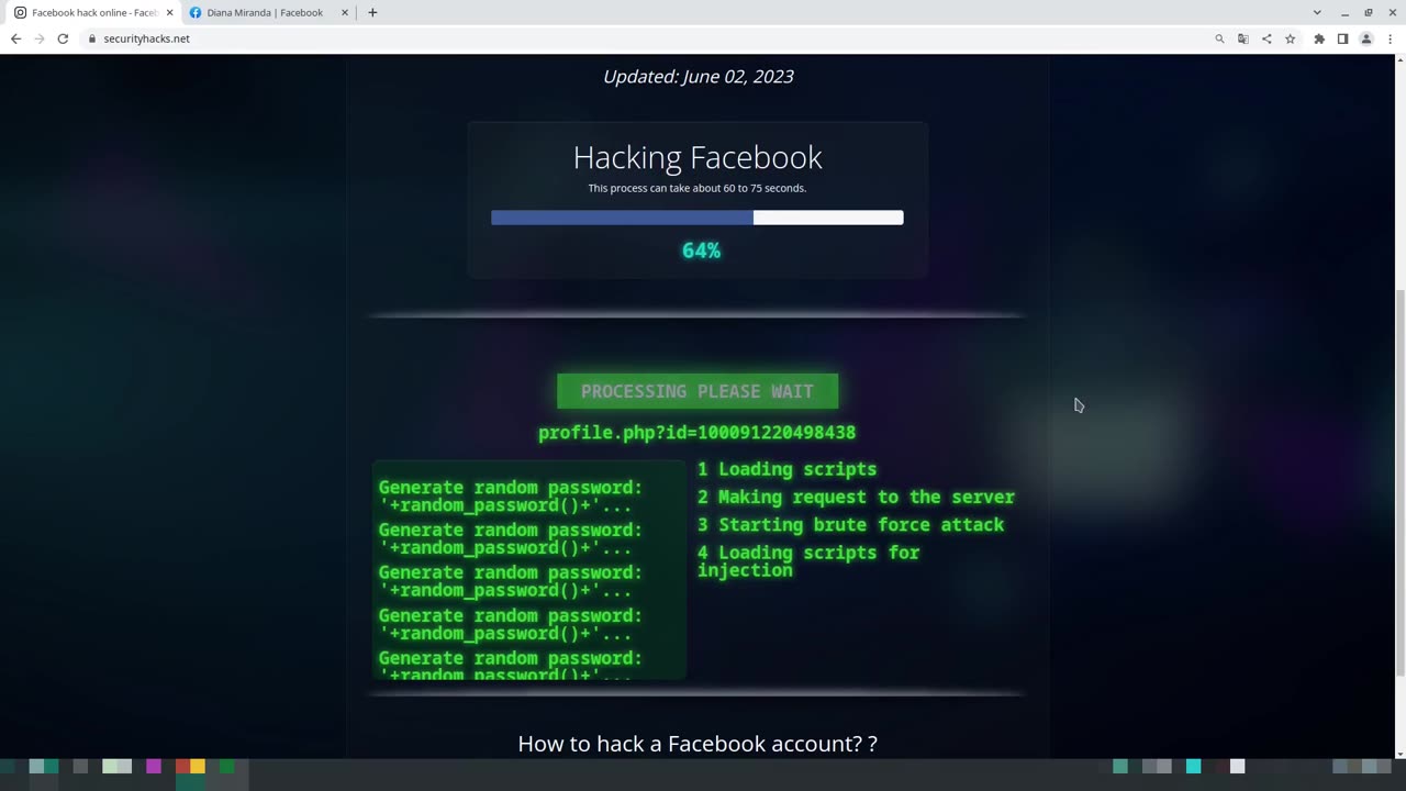 Hack Fb In 30 Seconds without paying FREE in online tools 2023 updated