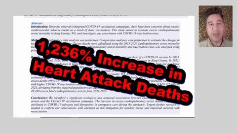 King County WA (Most Vaxxed County) Peer Reviewed Study. 1,236% Increase in Heart Attack Deaths