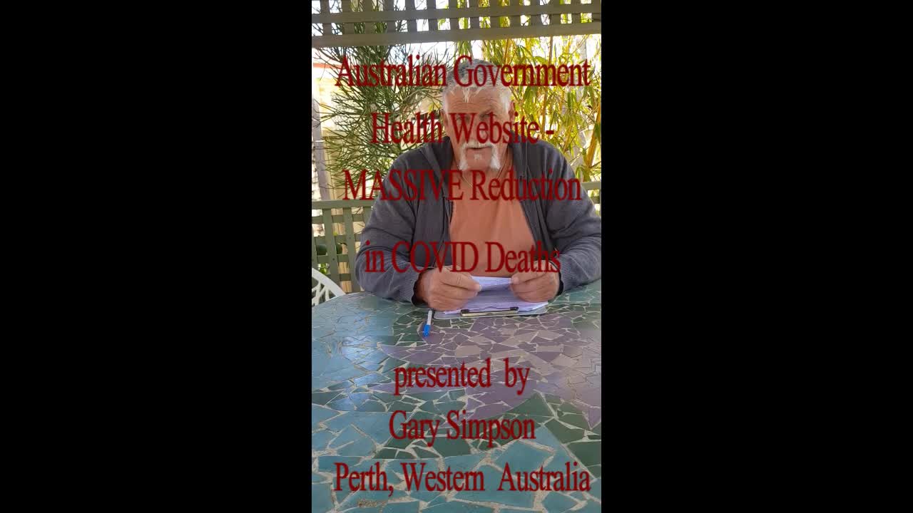Australian Government Health Website - MASSIVE Reduction in COVID Deaths