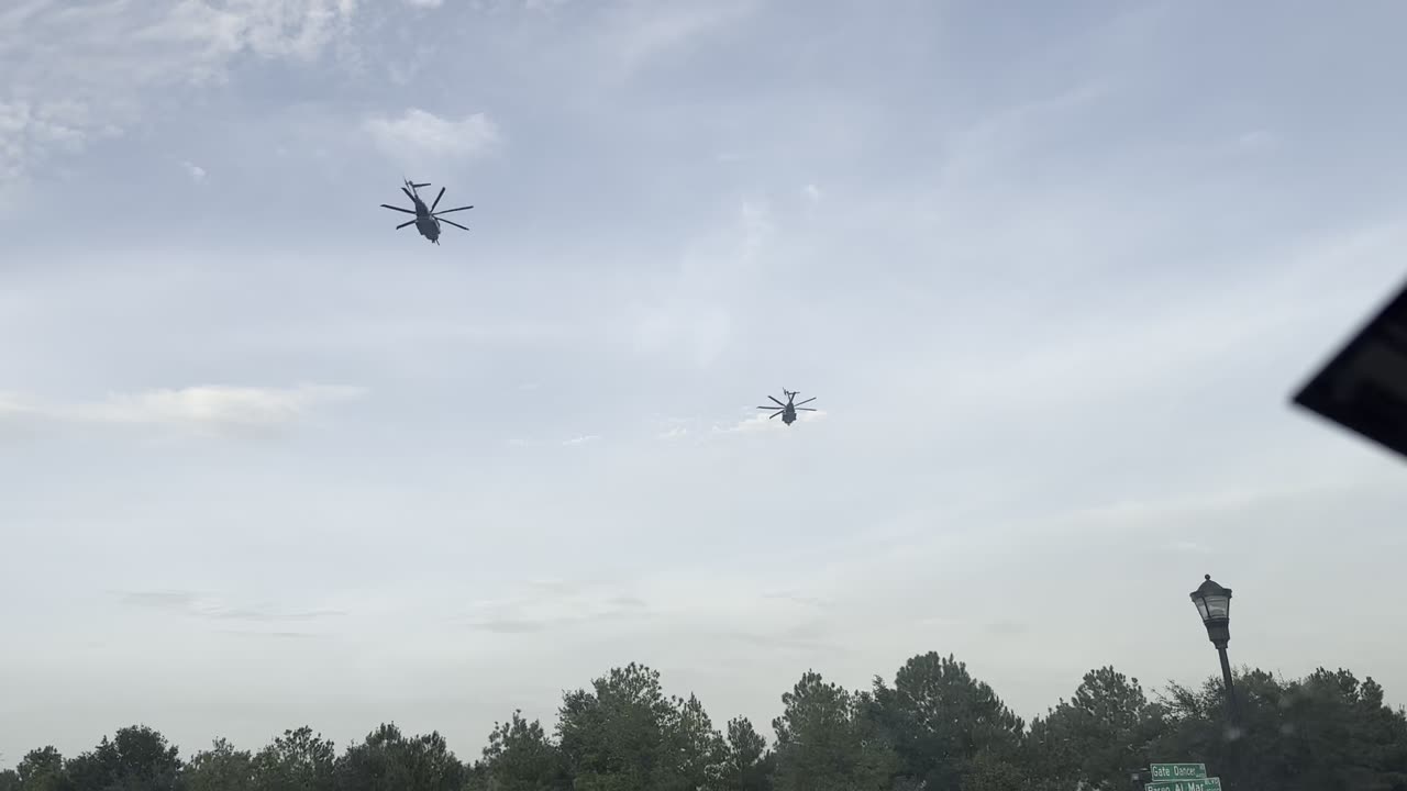 Military Helicopters Over Tampa